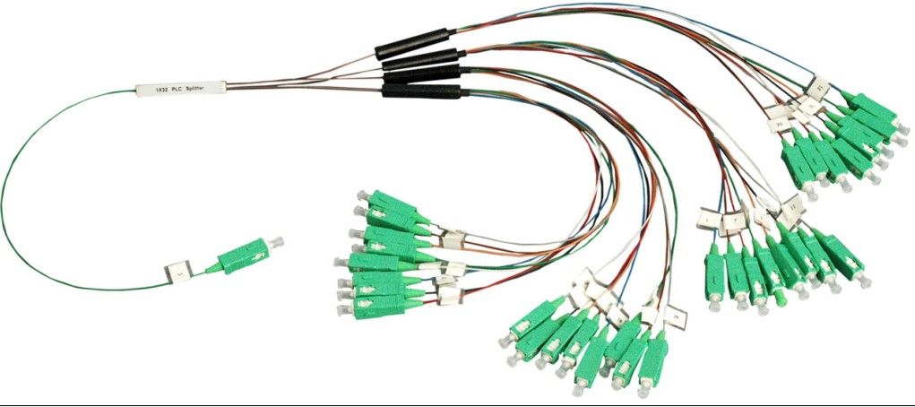 Single Mode and Multi Mode 1×32 PLC Fiber Optic Splitter for System and Signal M